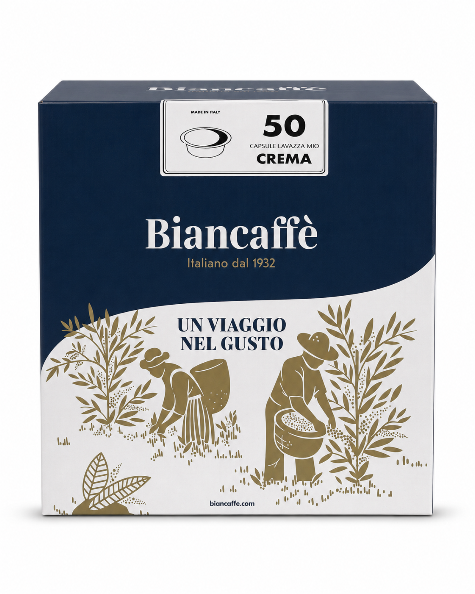 Biancaffè A Modo Mio Cream 50 compatible capsules pack