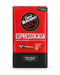 Vergnano Espresso Casa 250 g ground coffee, red and black pack on white
